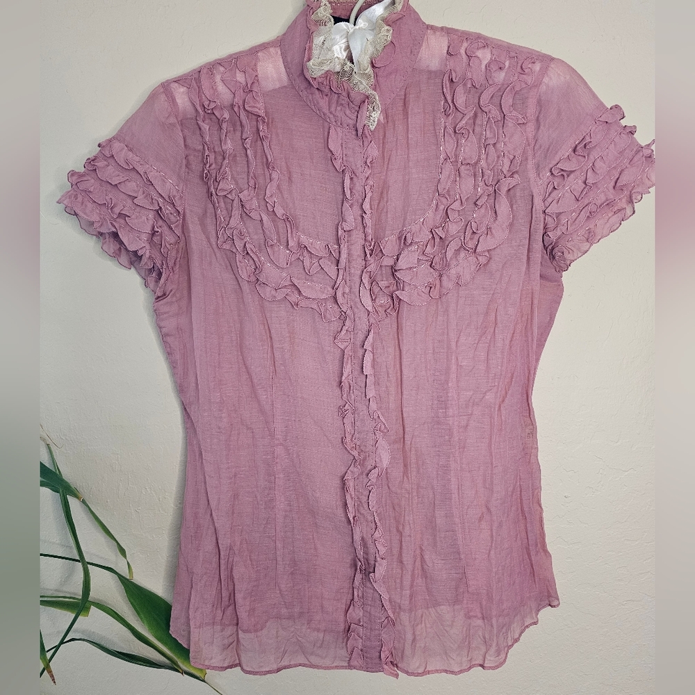 Cotton & silk blouse by Ellie Tahari